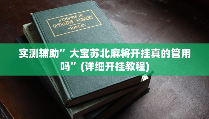 实测辅助”大宝苏北麻将开挂真的管用吗”(详细开挂教程)