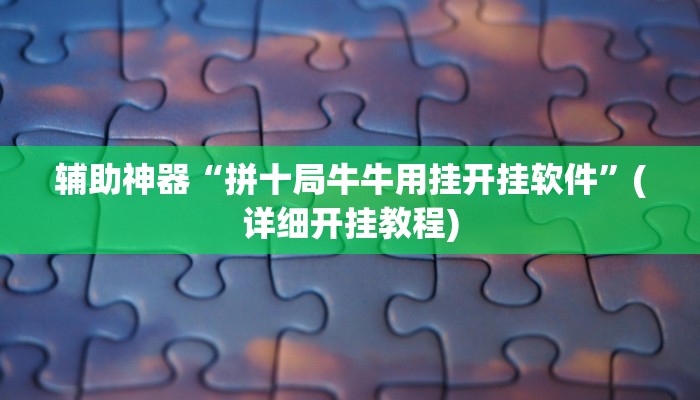 辅助神器“拼十局牛牛用挂开挂软件”(详细开挂教程)