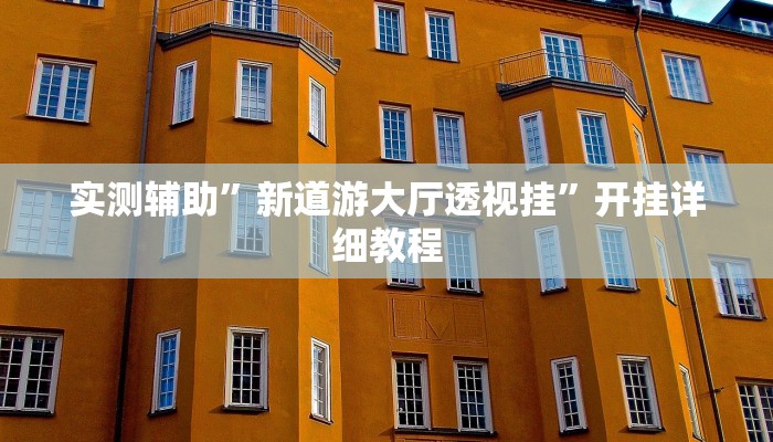 实测辅助”新道游大厅透视挂”开挂详细教程