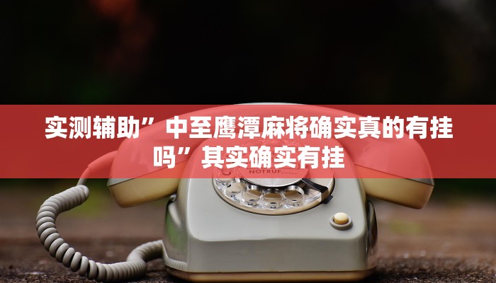 实测辅助”中至鹰潭麻将确实真的有挂吗”其实确实有挂