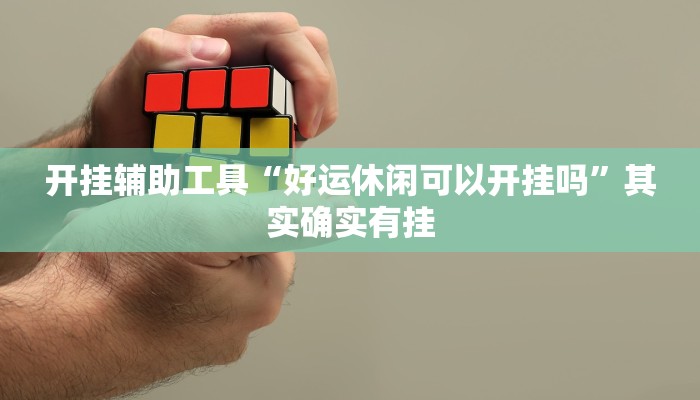开挂辅助工具“好运休闲可以开挂吗”其实确实有挂