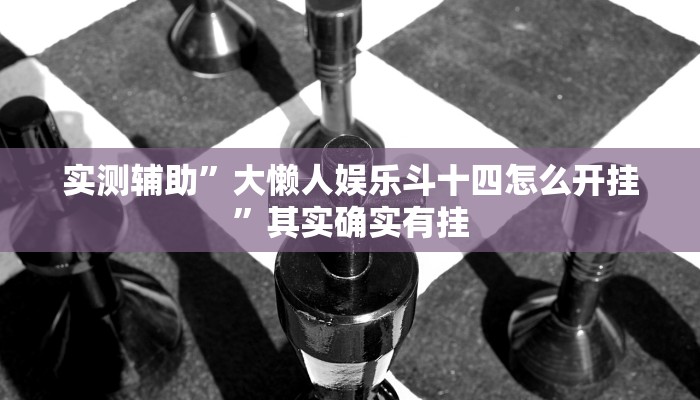实测辅助”大懒人娱乐斗十四怎么开挂”其实确实有挂