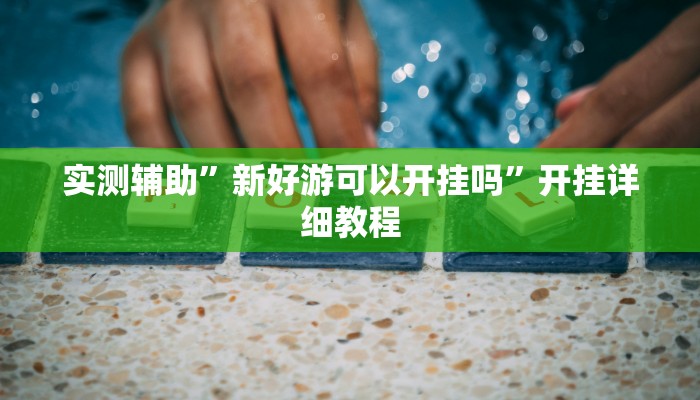 实测辅助”新好游可以开挂吗”开挂详细教程
