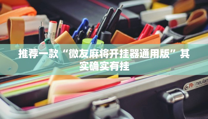 推荐一款“微友麻将开挂器通用版”其实确实有挂