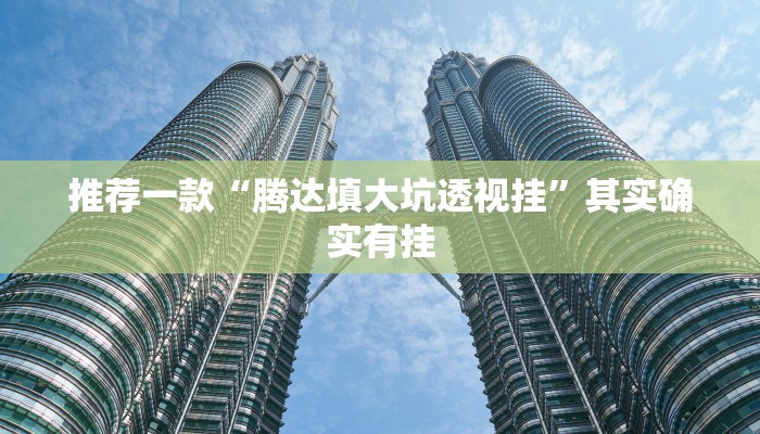 推荐一款“腾达填大坑透视挂”其实确实有挂