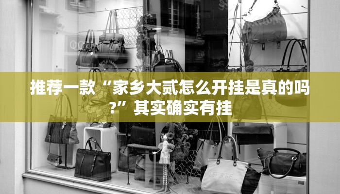 推荐一款“家乡大贰怎么开挂是真的吗?”其实确实有挂