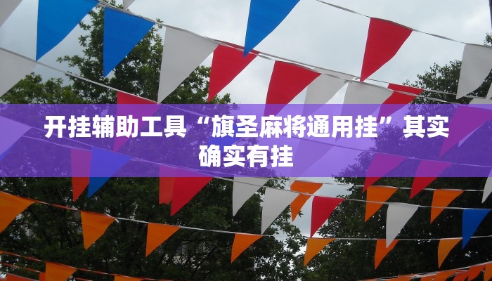 开挂辅助工具“旗圣麻将通用挂”其实确实有挂